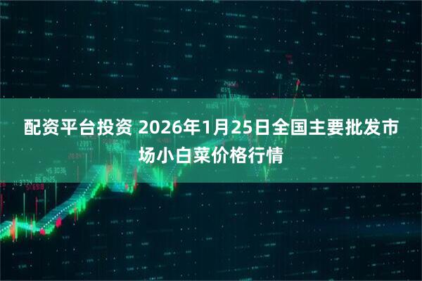 配资平台投资 2026年1月25日全国主要批发市场小白菜价格行情