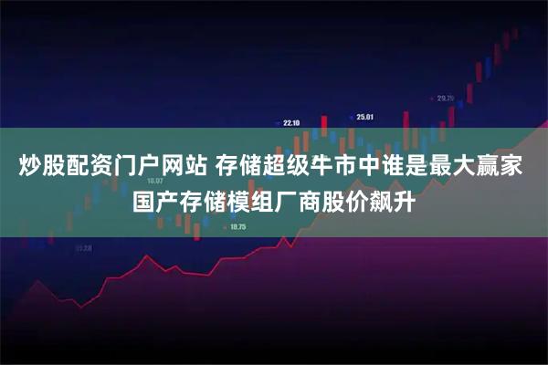 炒股配资门户网站 存储超级牛市中谁是最大赢家 国产存储模组厂商股价飙升